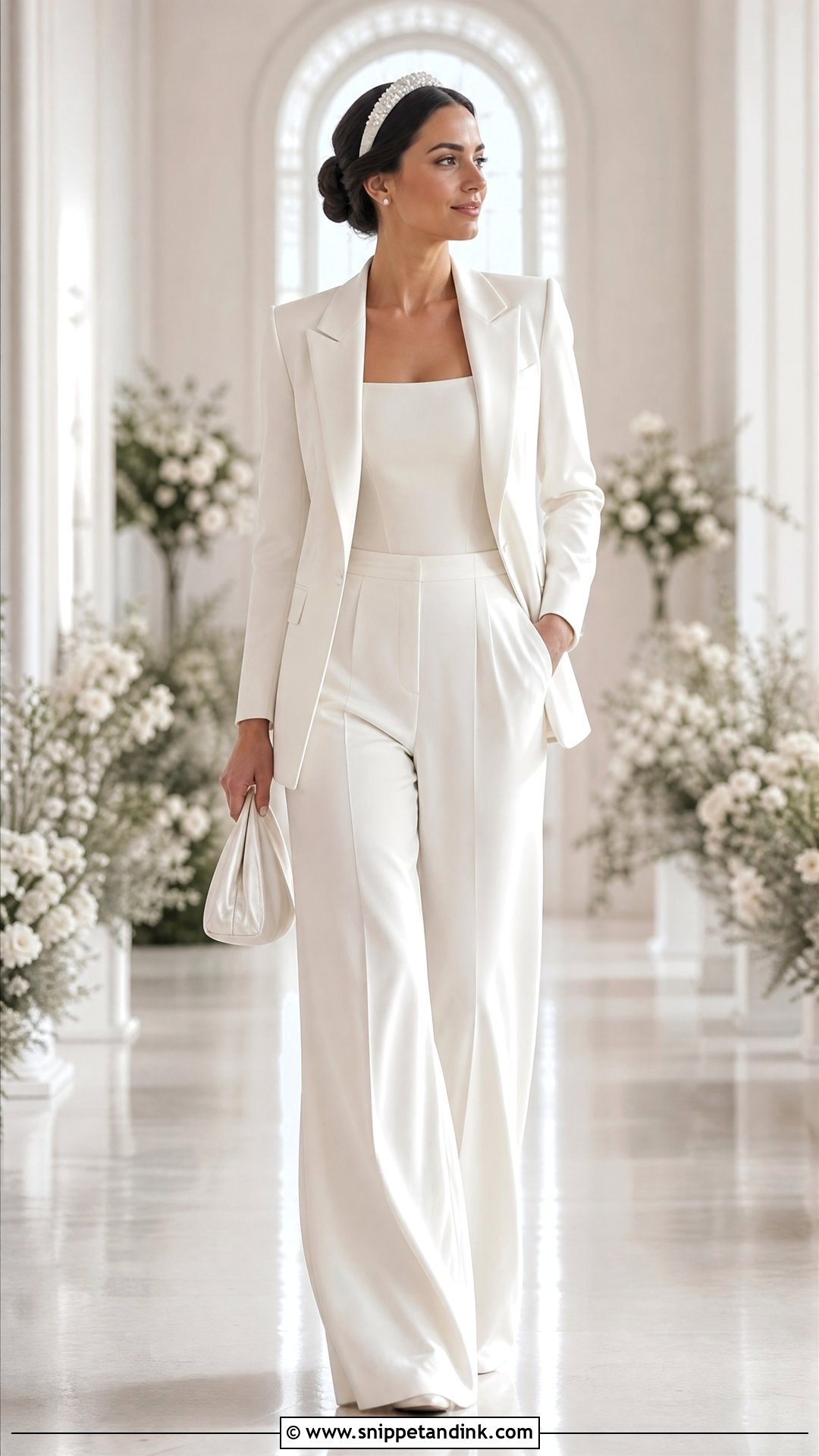 Wide Leg Bridal Suit - Snippet and Ink - 20 Suits for Bride