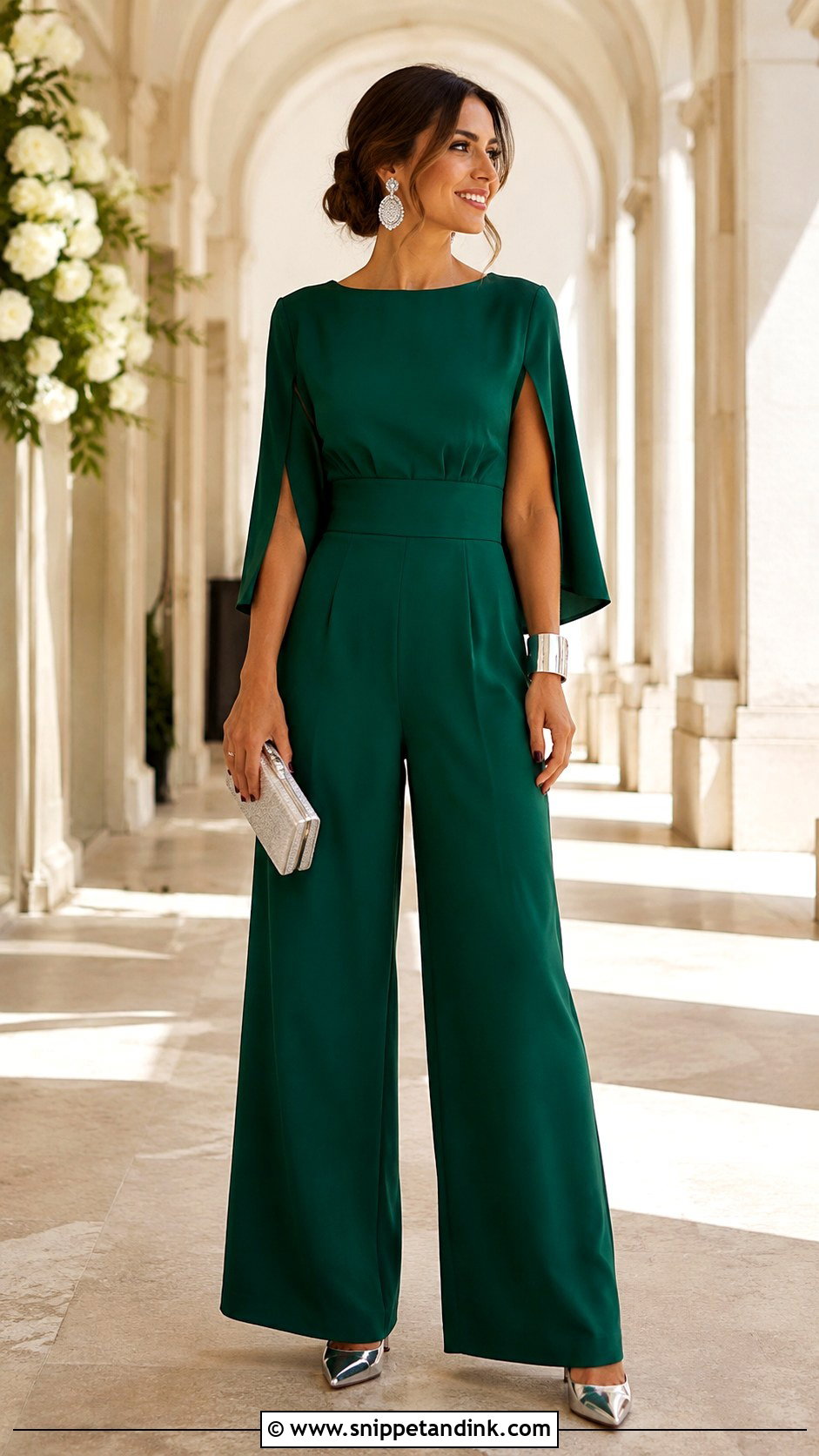 Wide Leg Jumpsuit Wedding Outfit - Snippet and Ink - 20 Outfits to Wear to a Wedding