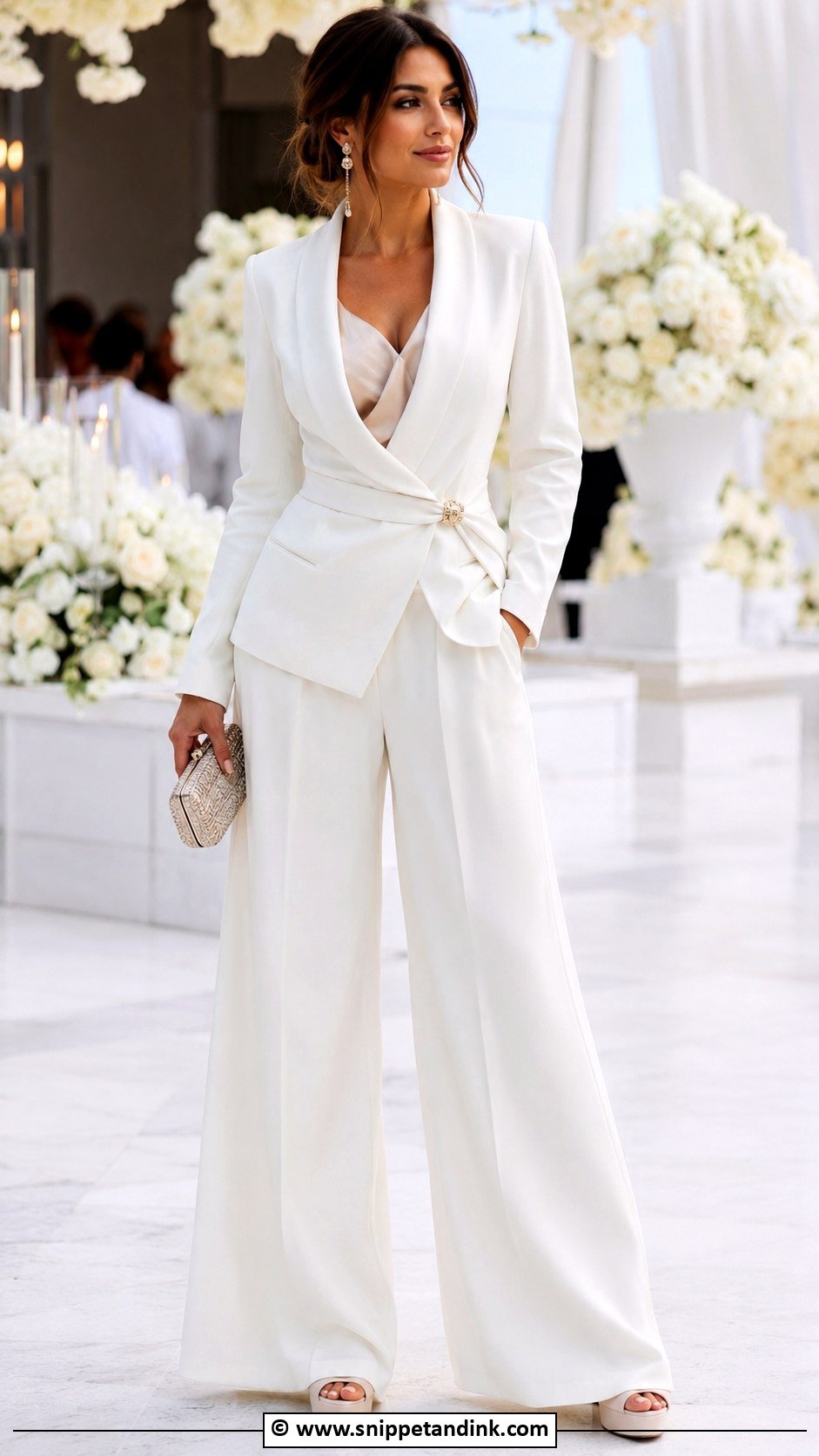 Wide Leg Pants Suit Wedding - Snippet and Ink - 25 Elegant Pants Suits Wedding