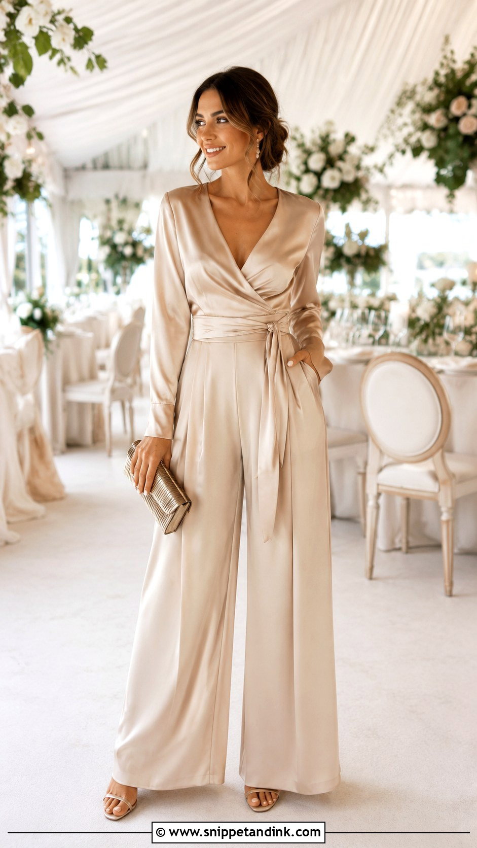 Wide Leg Pants Wedding Outfit - Snippet and Ink - 25 Wedding Pants Outfit Ideas