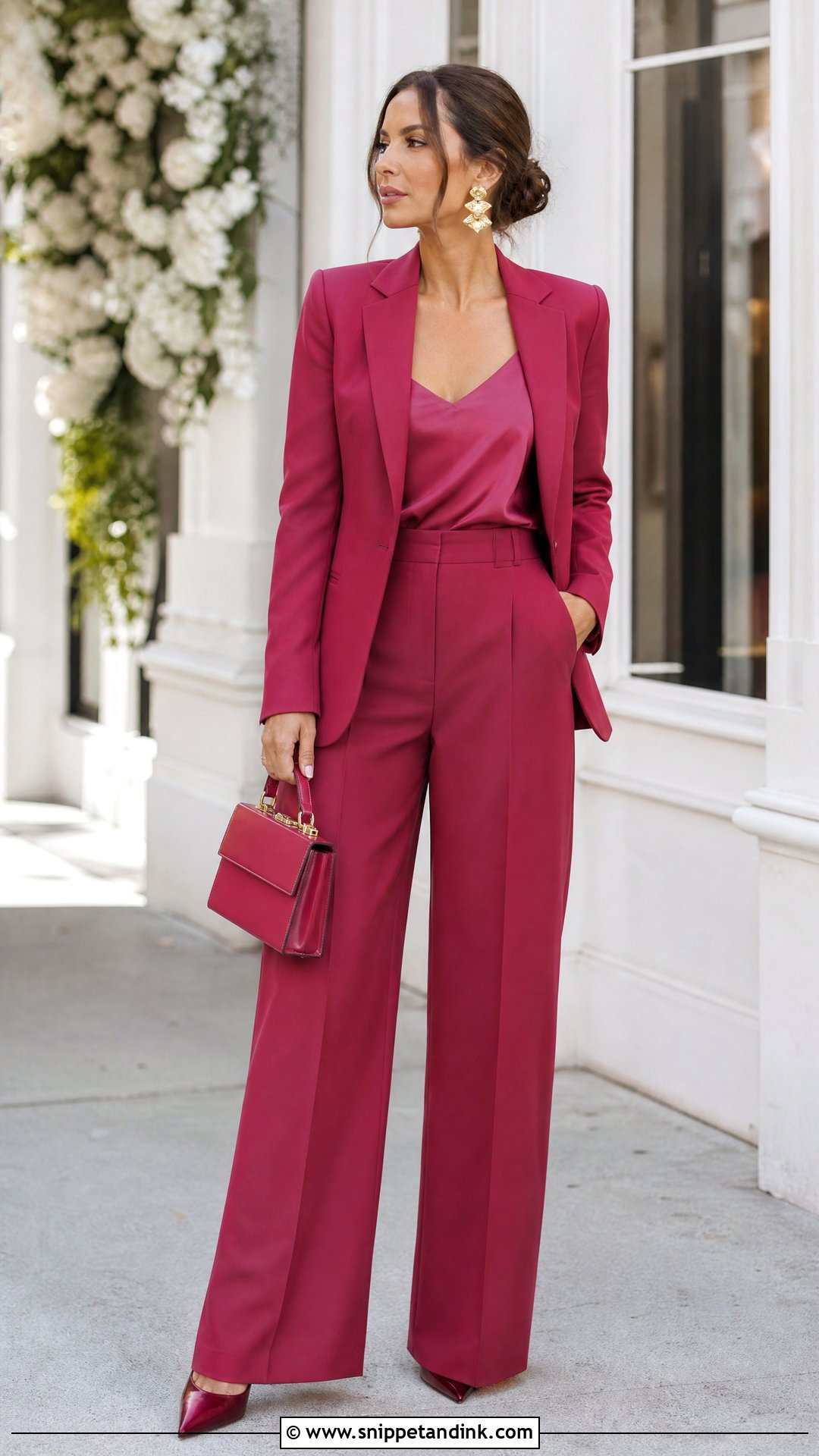 Wide Leg Pantsuit Wedding Attire - Snippet and Ink - 25 Wedding Attire for Women Ideas