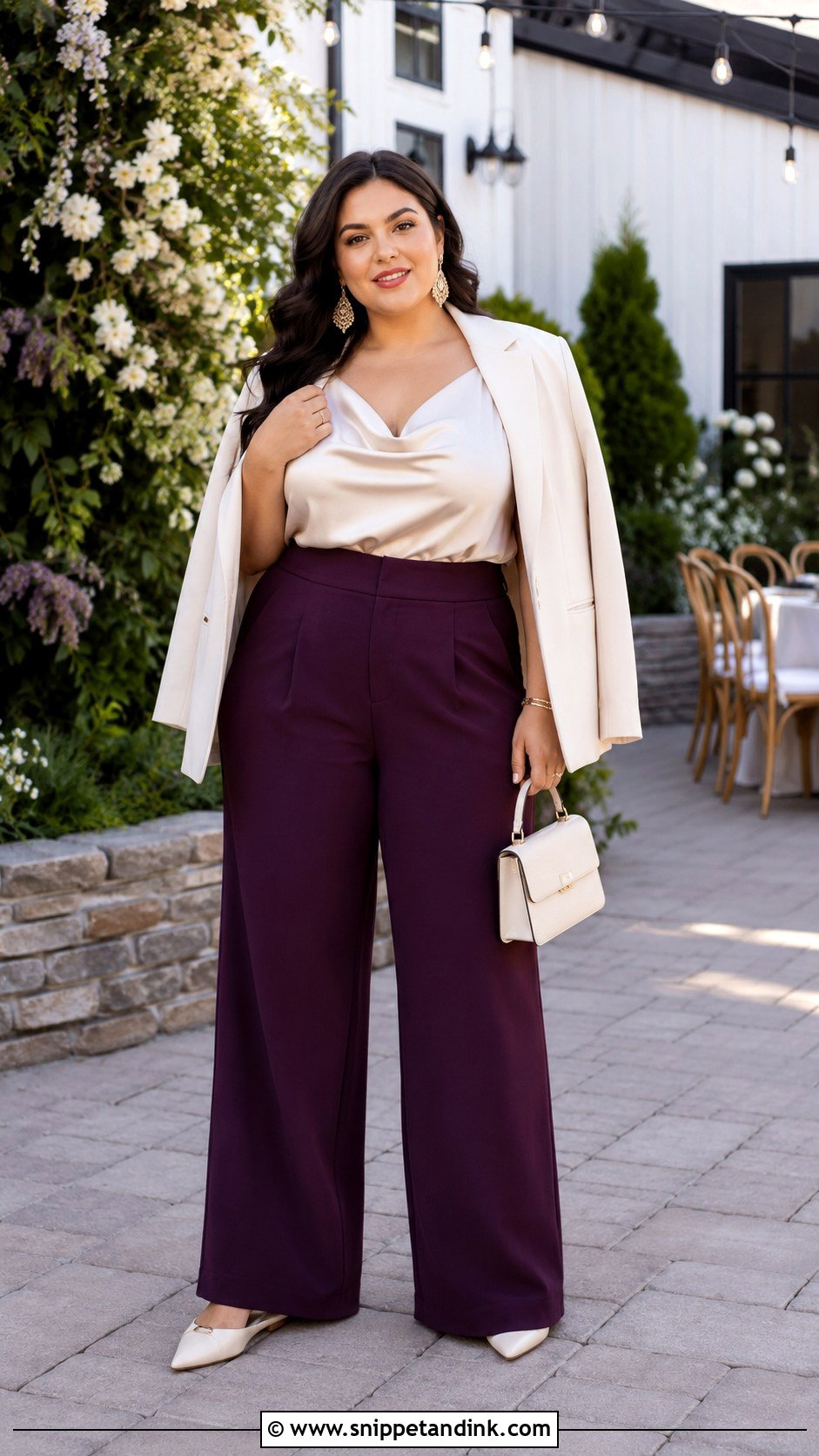 Wide Leg Trousers Backyard Wedding Outfit - Snippet and Ink - 20 Backyard Wedding Outfit Ideas