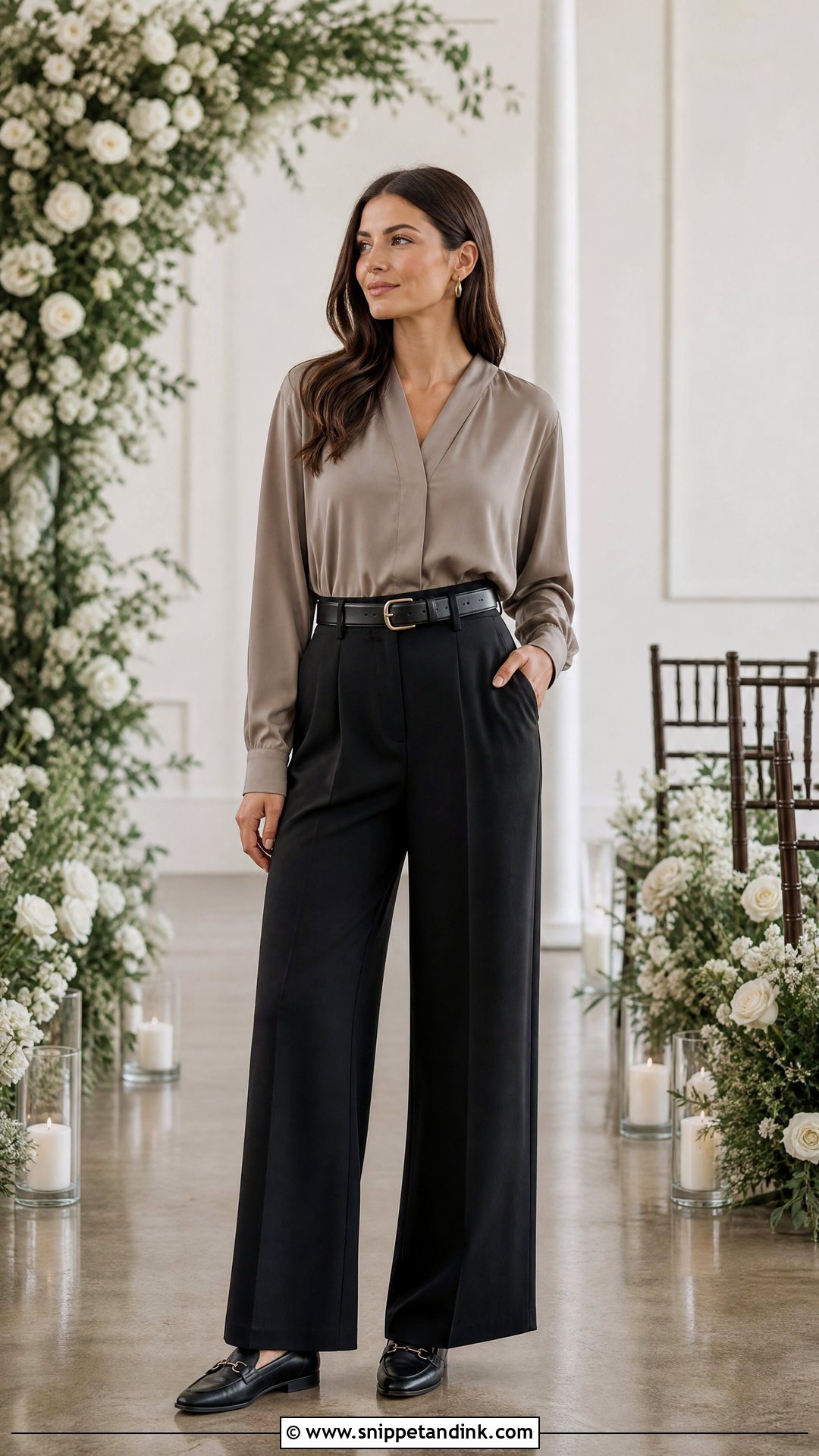 Wide Leg Trousers Wedding Vendor Outfit - Snippet and Ink - 20 Wedding Vendor Outfit Ideas
