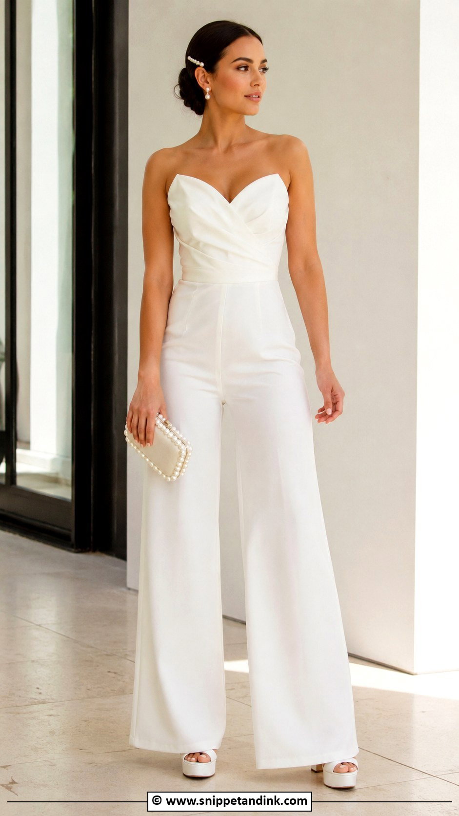 Wide Leg Wedding Jumpsuit - Snippet and Ink - 25 Wedding Jumpsuit the Bride Ideas