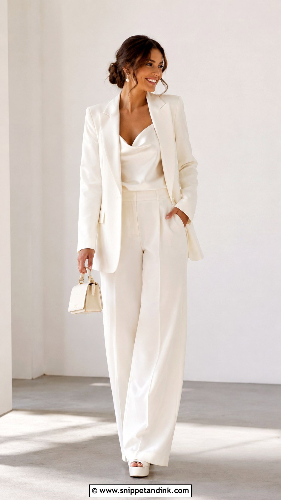 Wide Leg Wedding Suit - Snippet and Ink - 25 Lesbian Wedding Suit Ideas