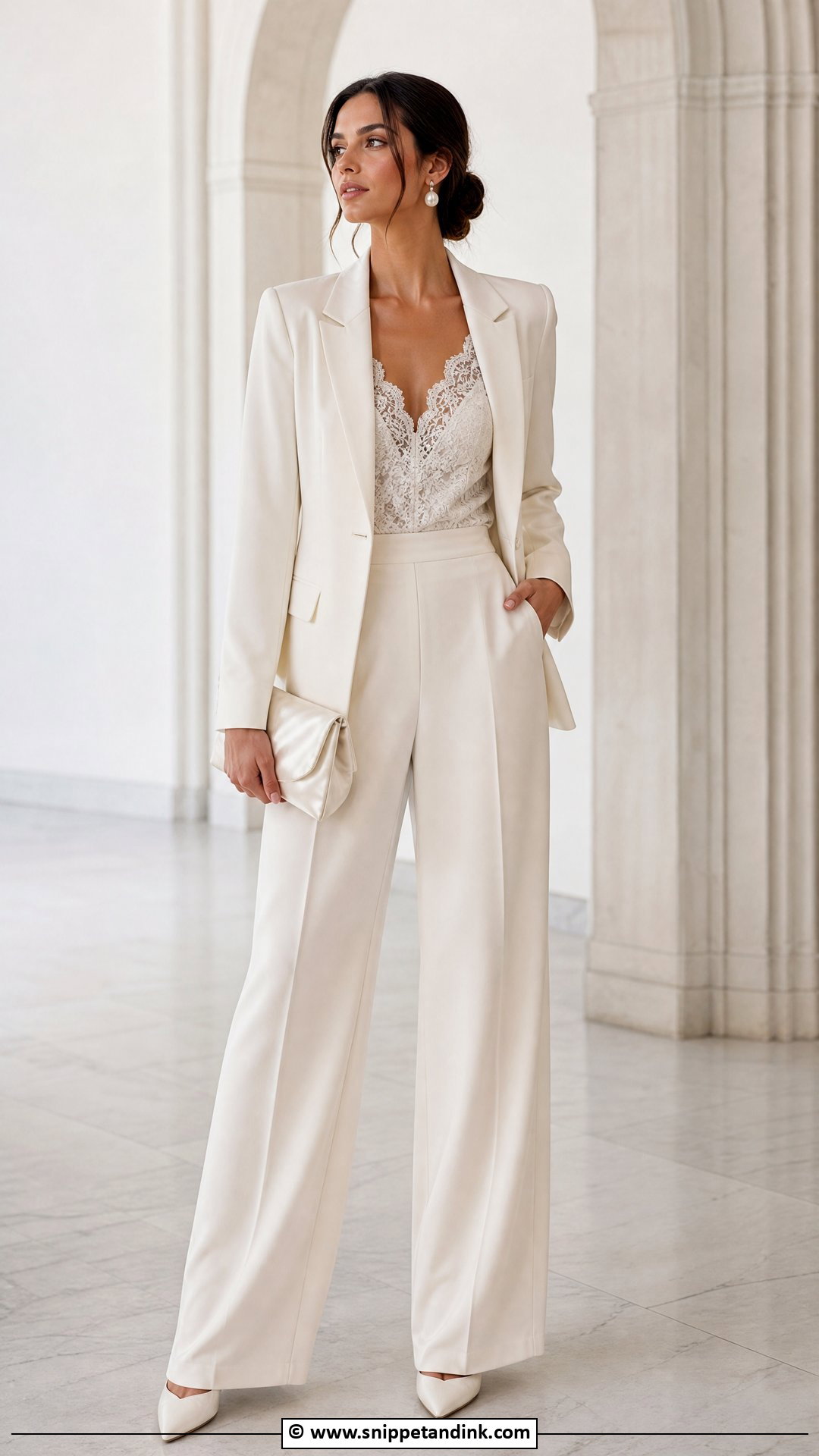 Wide Leg Wedding Suit - Snippet and Ink - 30 Wedding Suit Women Ideas