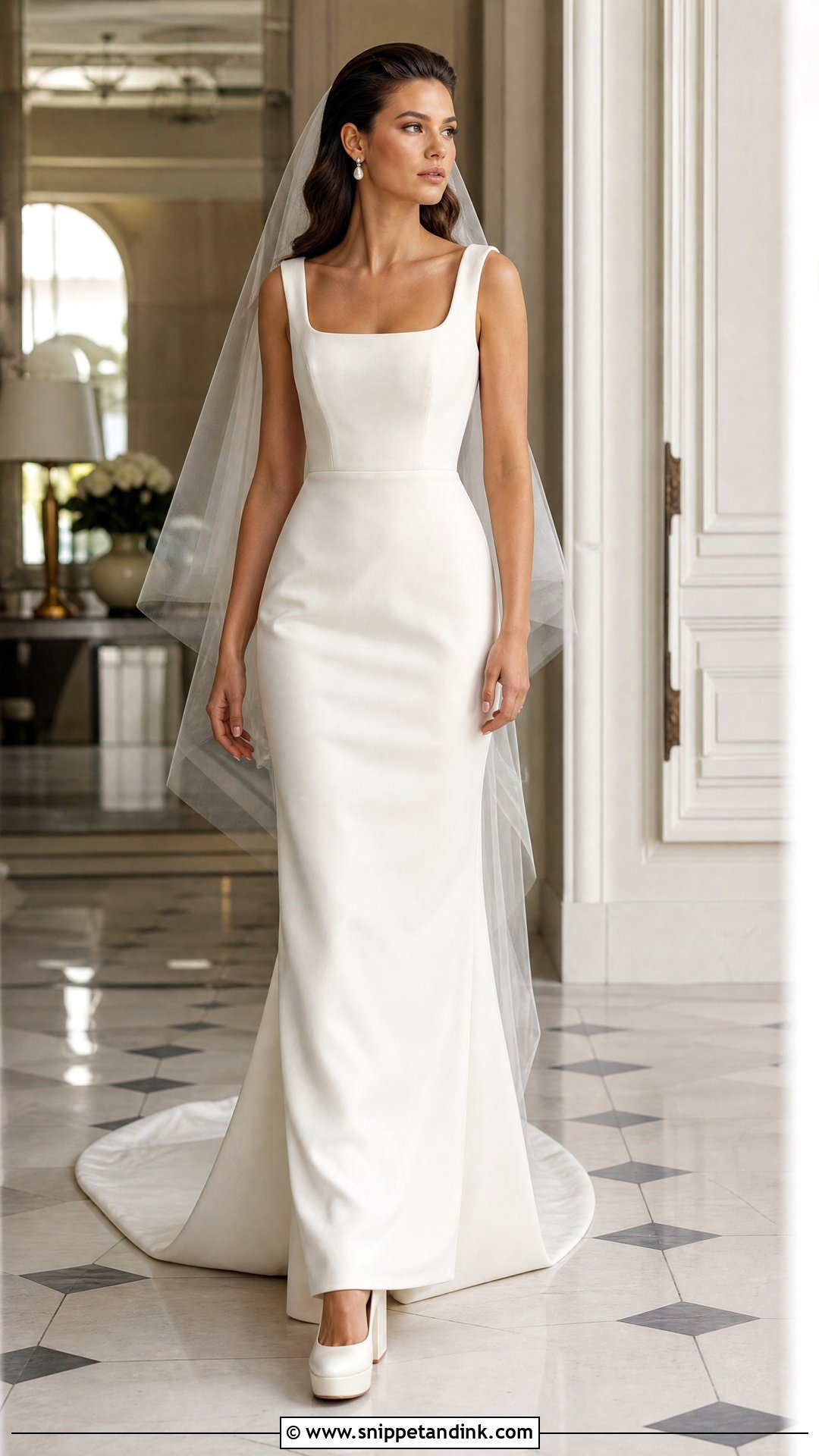 Wide Strap Wedding Dress - Snippet and Ink - 20 Nicola Peltz Wedding Dress Ideas