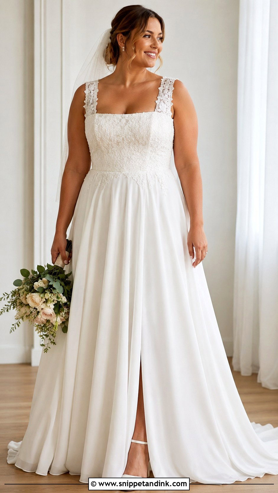 Wide Strap Wedding Dress For Big Bust - Snippet and Ink - 25 Big Bust Wedding Dress Ideas