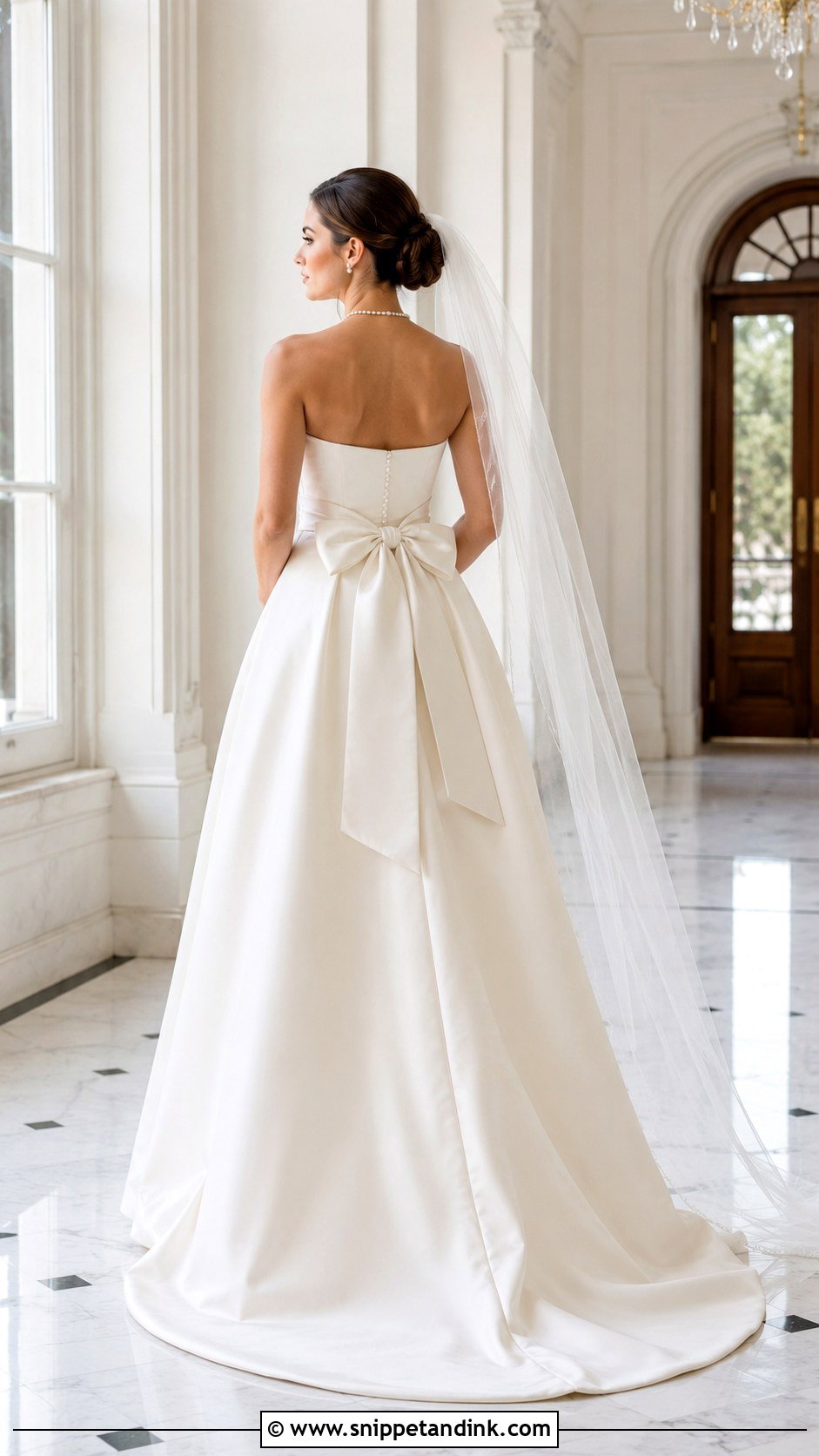 Wide Wedding Dress Sash With Strapless Gown - Snippet and Ink - 20 Wedding Dress Belt Ideas