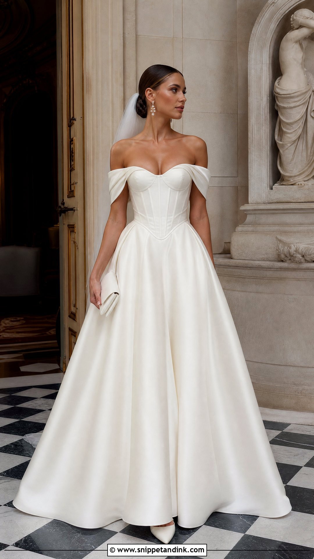 Wiederhoeft Off Shoulder Corset Gown - Snippet and Ink - 20 Wiederhoeft Bridal Ideas