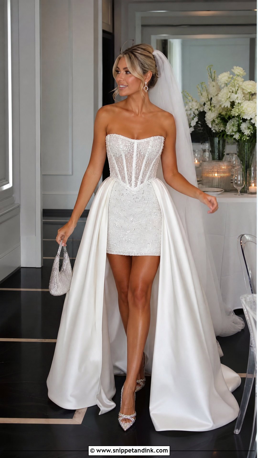 Wiederhoeft Reception Mini With Overskirt - Snippet and Ink - 20 Wiederhoeft Bridal Ideas