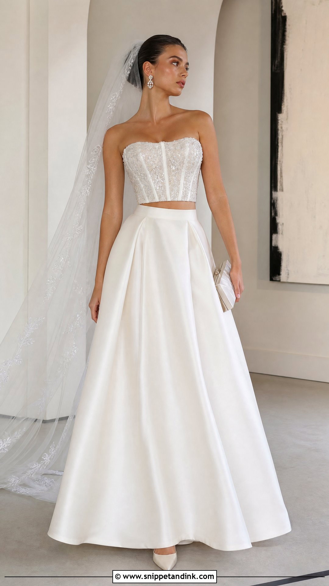 Wiederhoeft Two Piece Bridal Outfit - Snippet and Ink - 20 Wiederhoeft Bridal Ideas