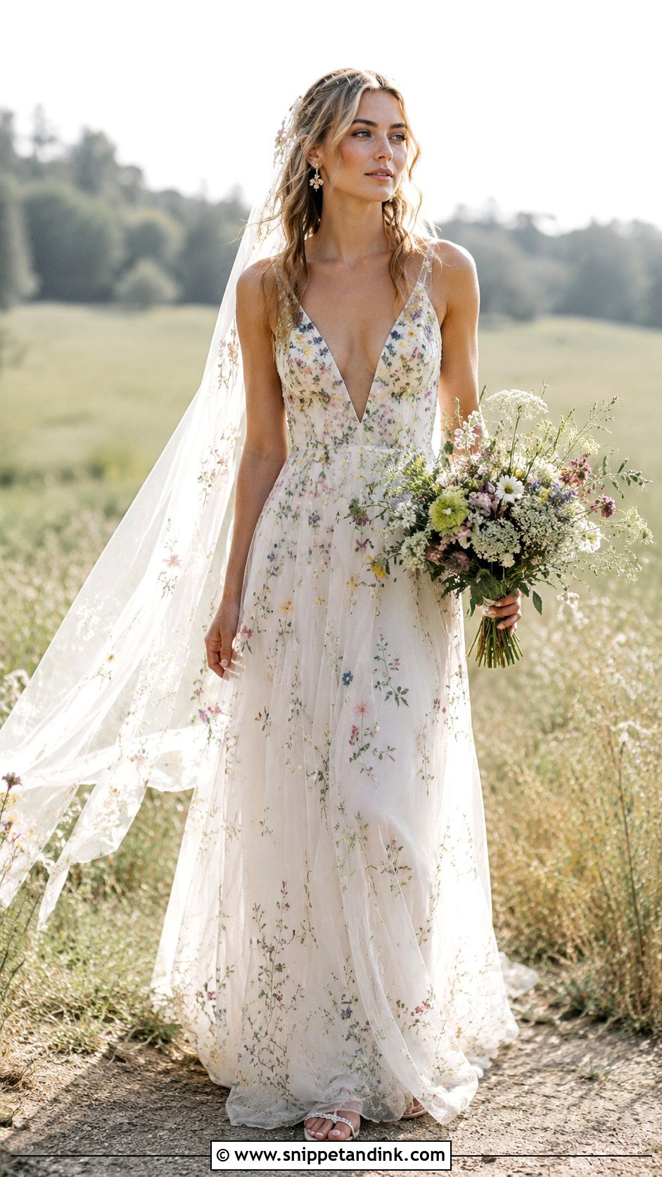 Wildflower Nature Wedding Dress - Snippet and Ink - 25 Nature Wedding Dress Ideas
