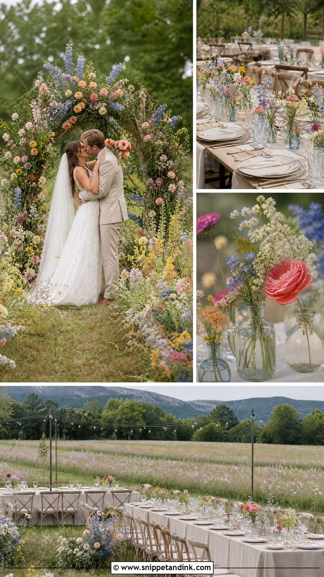 Wildflower Outdoor Wedding Aesthetic - Snippet and Ink - 20 Outdoor Wedding Aesthetic Ideas