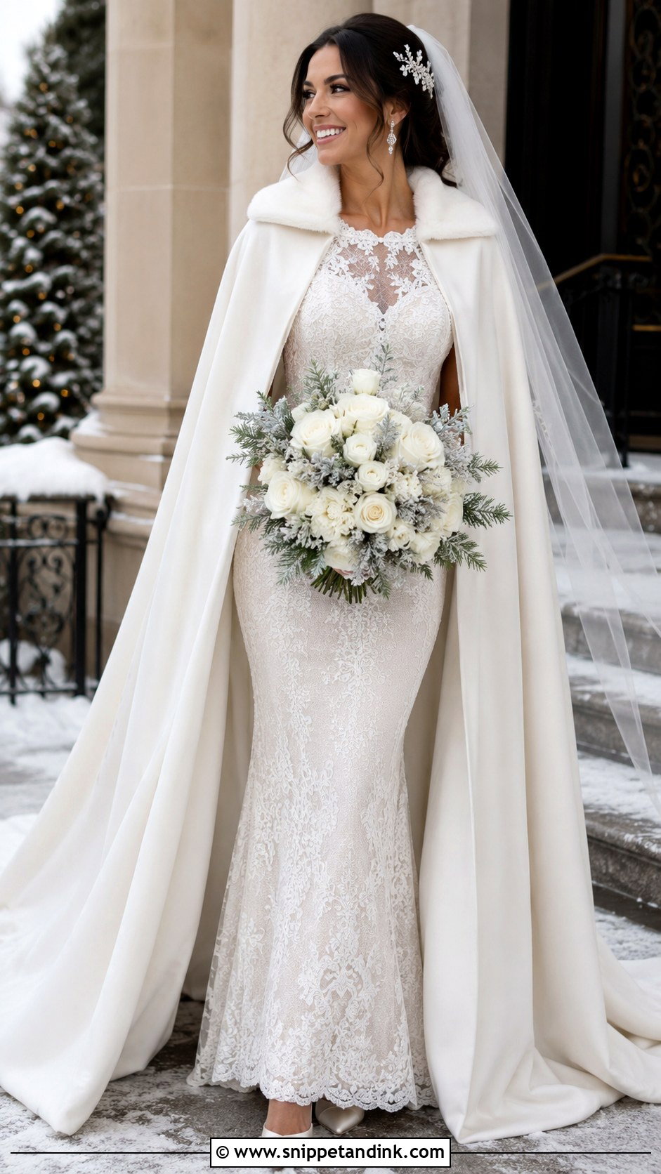 Winter Anastasia Wedding Dress With Cape - Snippet and Ink - 20 Anastasia Wedding Dress Ideas