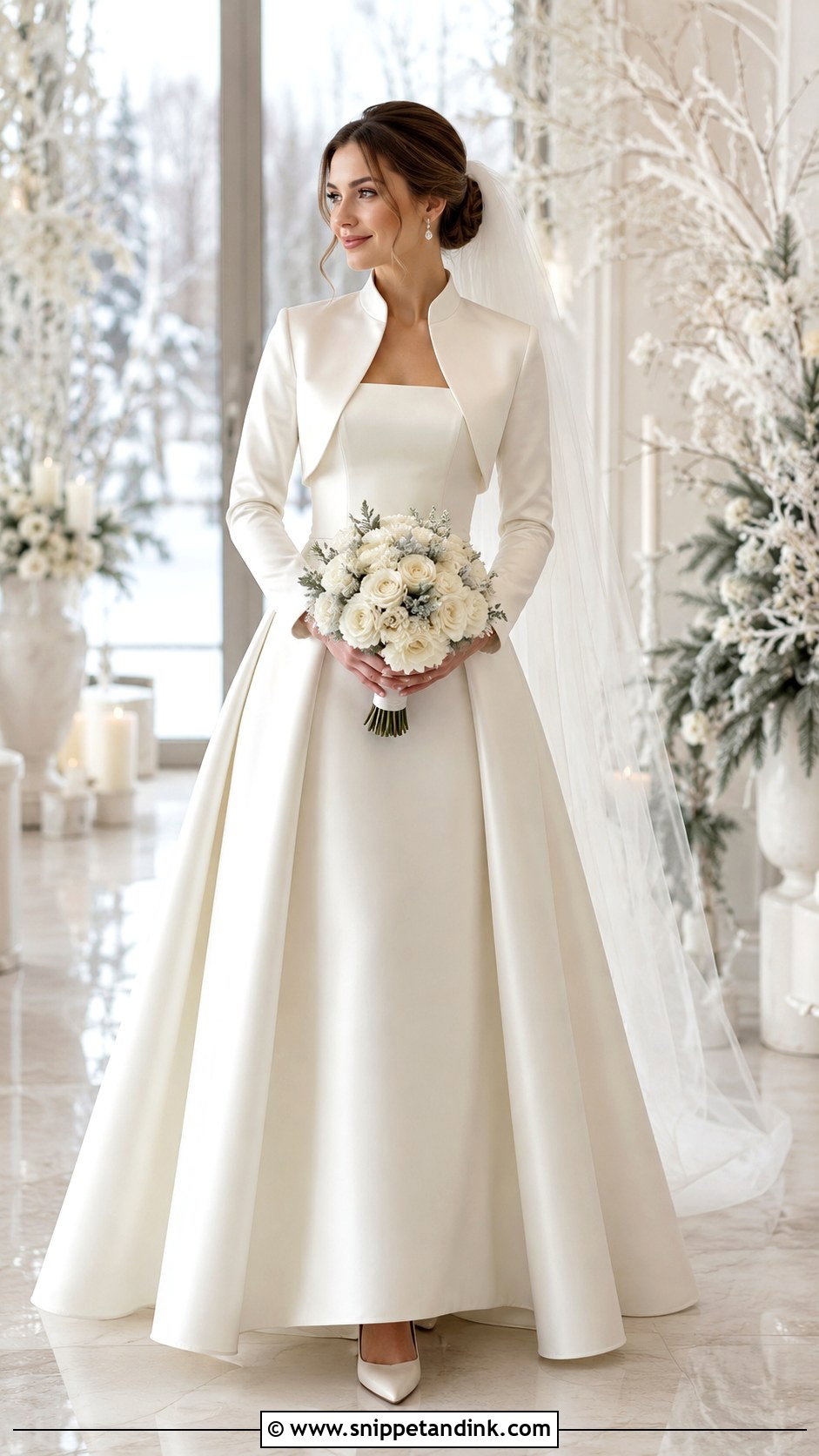 Winter Bolero Wedding Dress - Snippet and Ink - 25 Bolero Wedding Dress Ideas