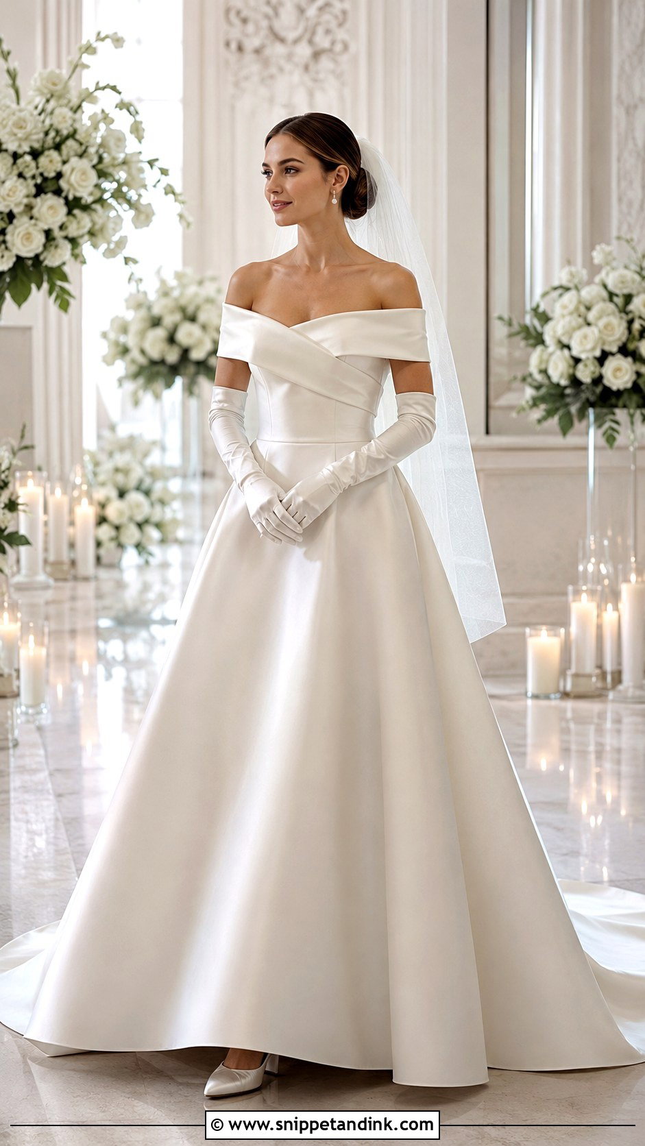 Winter Bridal Dress With Gloves - Snippet and Ink - 25 Winter Bridal Dress Ideas
