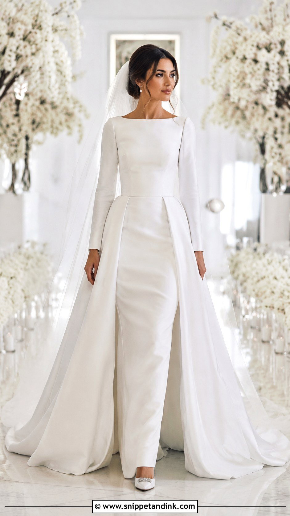 Winter Bridal Dress With Overskirt - Snippet and Ink - 25 Winter Bridal Dress Ideas
