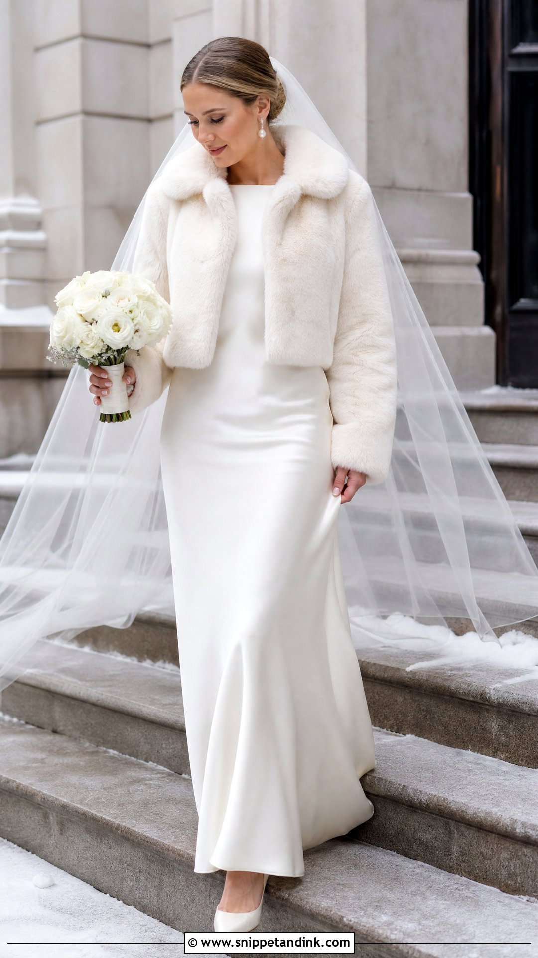Winter Bridal Slip Dress - Snippet and Ink - 20 Bridal Slip Dress Ideas