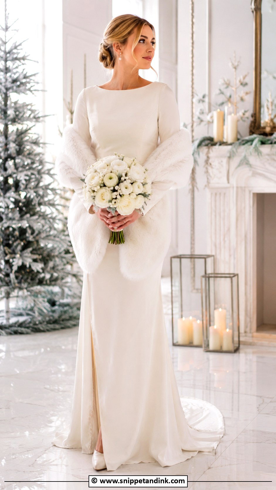 Winter Bride Outfit - Snippet and Ink - 30 Bride Outfits