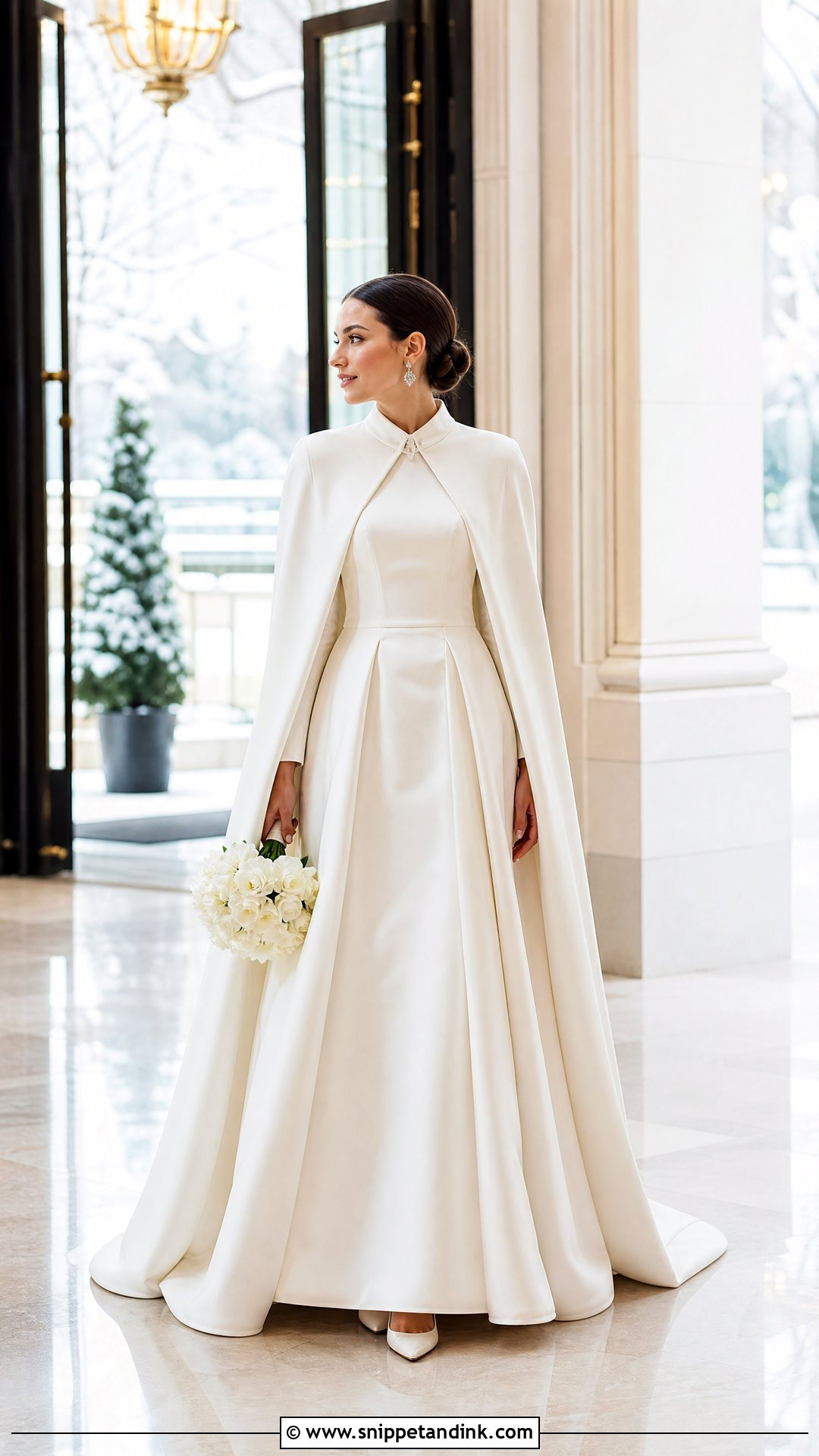Winter Cape Wedding Ballgown - Snippet and Ink - 20 Wedding Ballgown Ideas