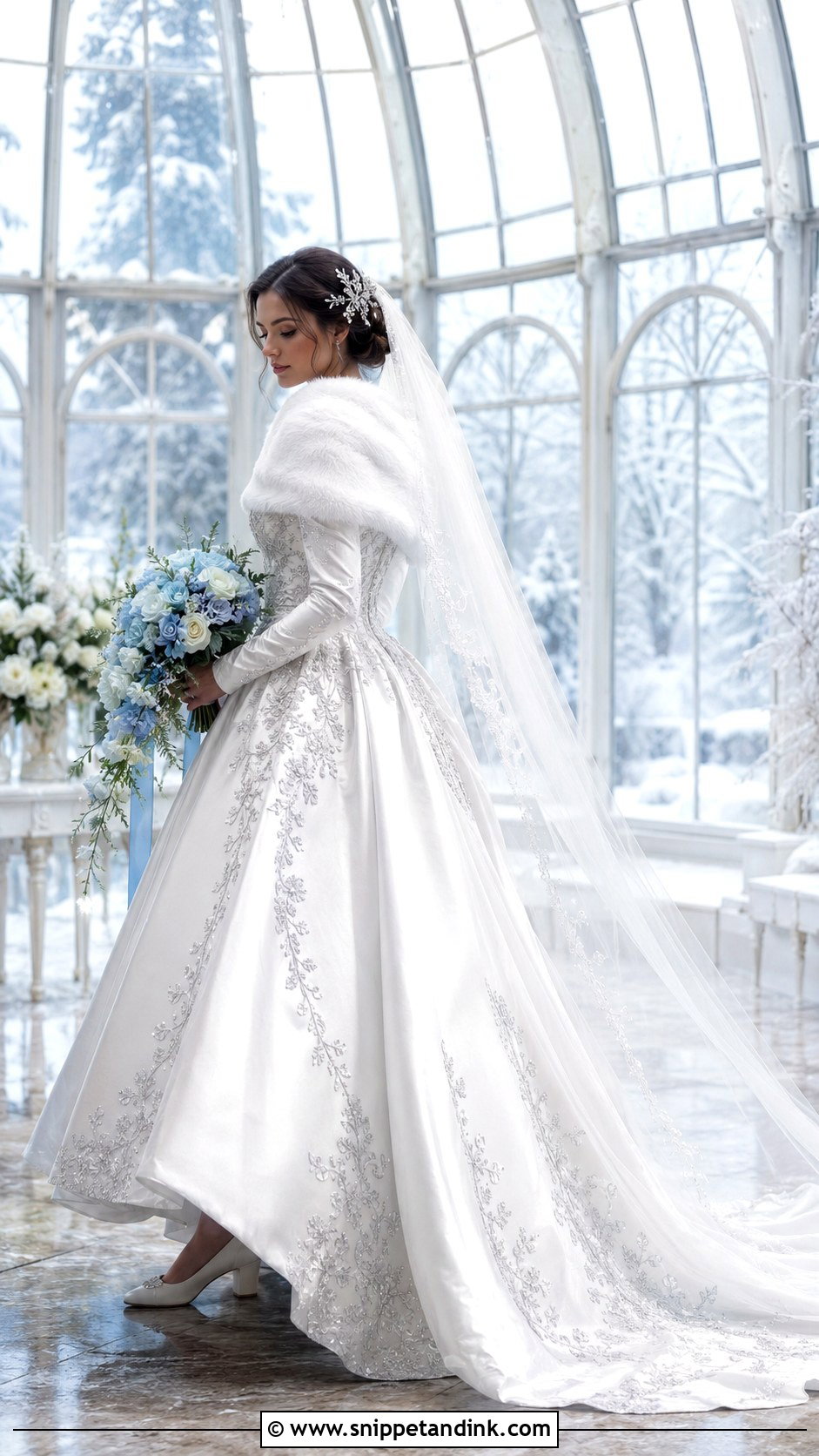Winter Cinderella Wedding Dress - Snippet and Ink - 20 Cinderella Dress Wedding Ideas