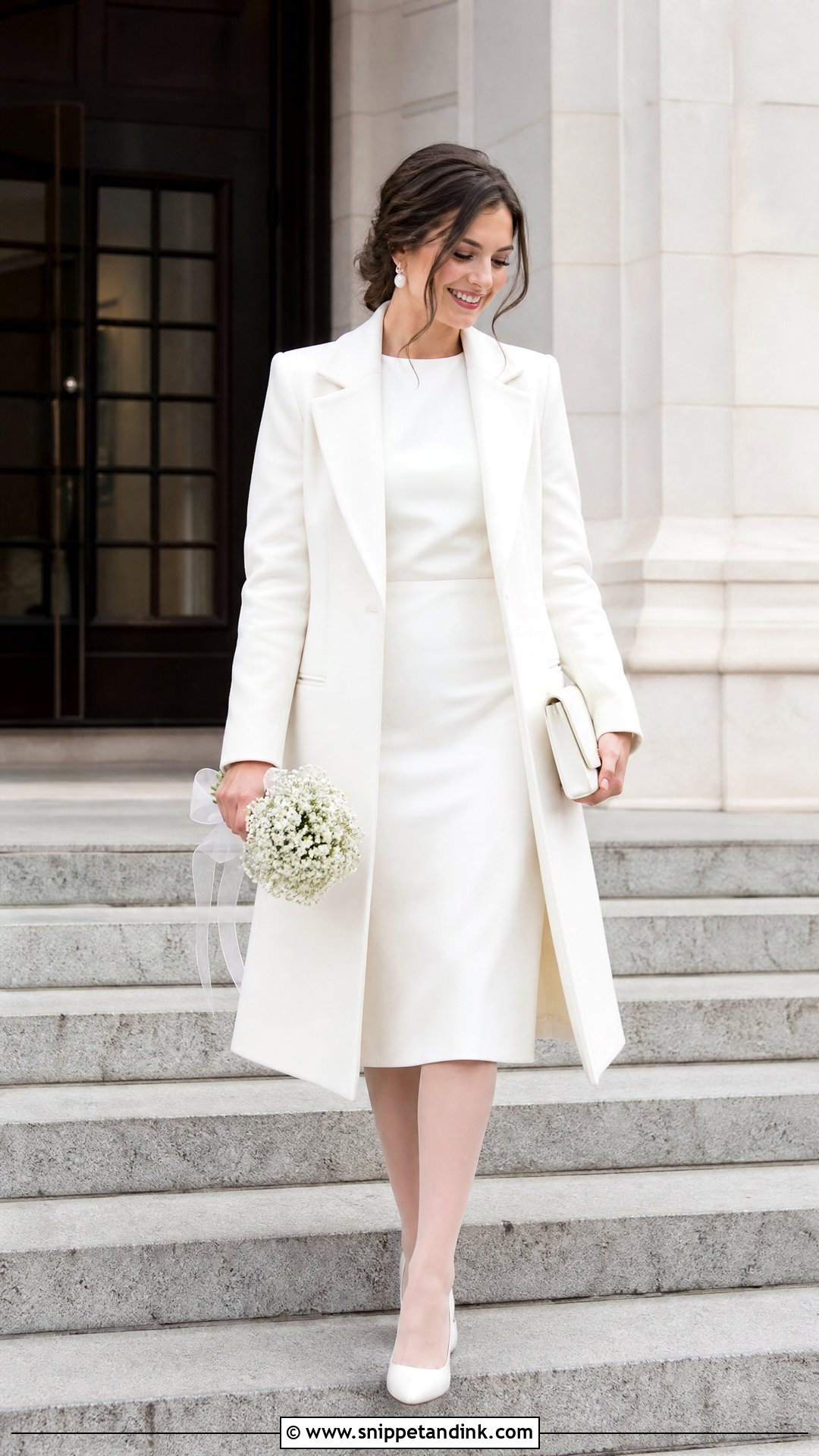 Winter Courthouse Wedding Dress Outfit - Snippet and Ink - 25 Simple Civil Wedding Dress Courts Ideas