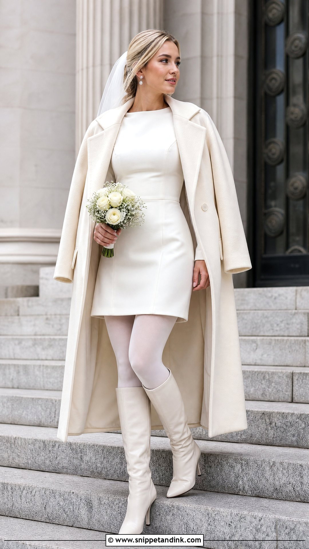 Winter Elopement Mini Dress Outfit - Snippet and Ink - 20 Winter Elopement Outfit Ideas