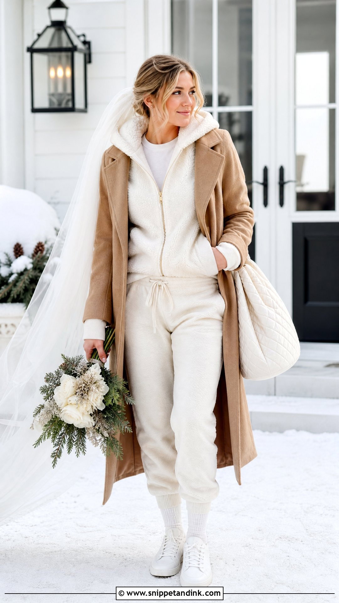 Winter Fleece Wedding Sweatsuit - Snippet and Ink - 20 Wedding Sweatsuit Ideas