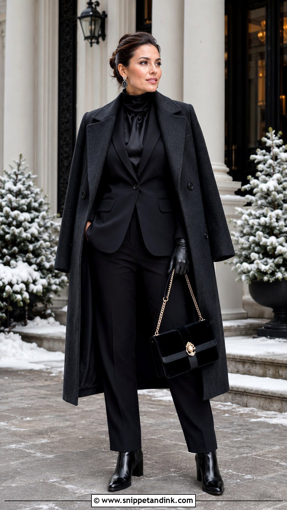 Winter Goth Wedding Suit With Overcoat - Snippet and Ink - 20 Goth Wedding Suit Ideas
