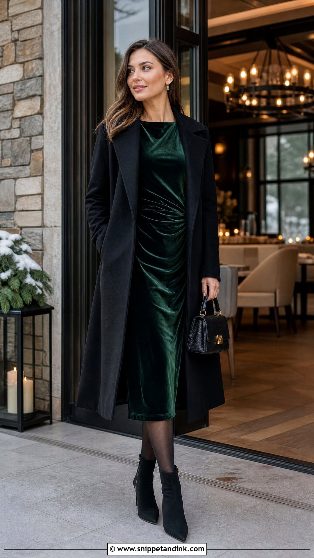 Winter Honeymoon Fine Dining Outfit - Snippet and Ink - 20 Winter Honeymoon Outfits