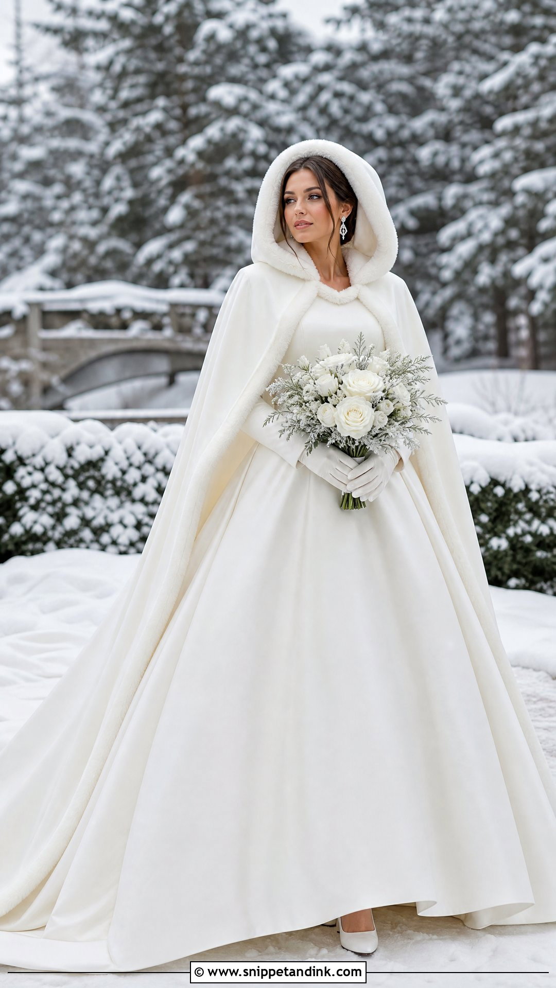 Winter Hooded Wedding Dress - Snippet and Ink - 20 Wedding Dress with Hood Ideas