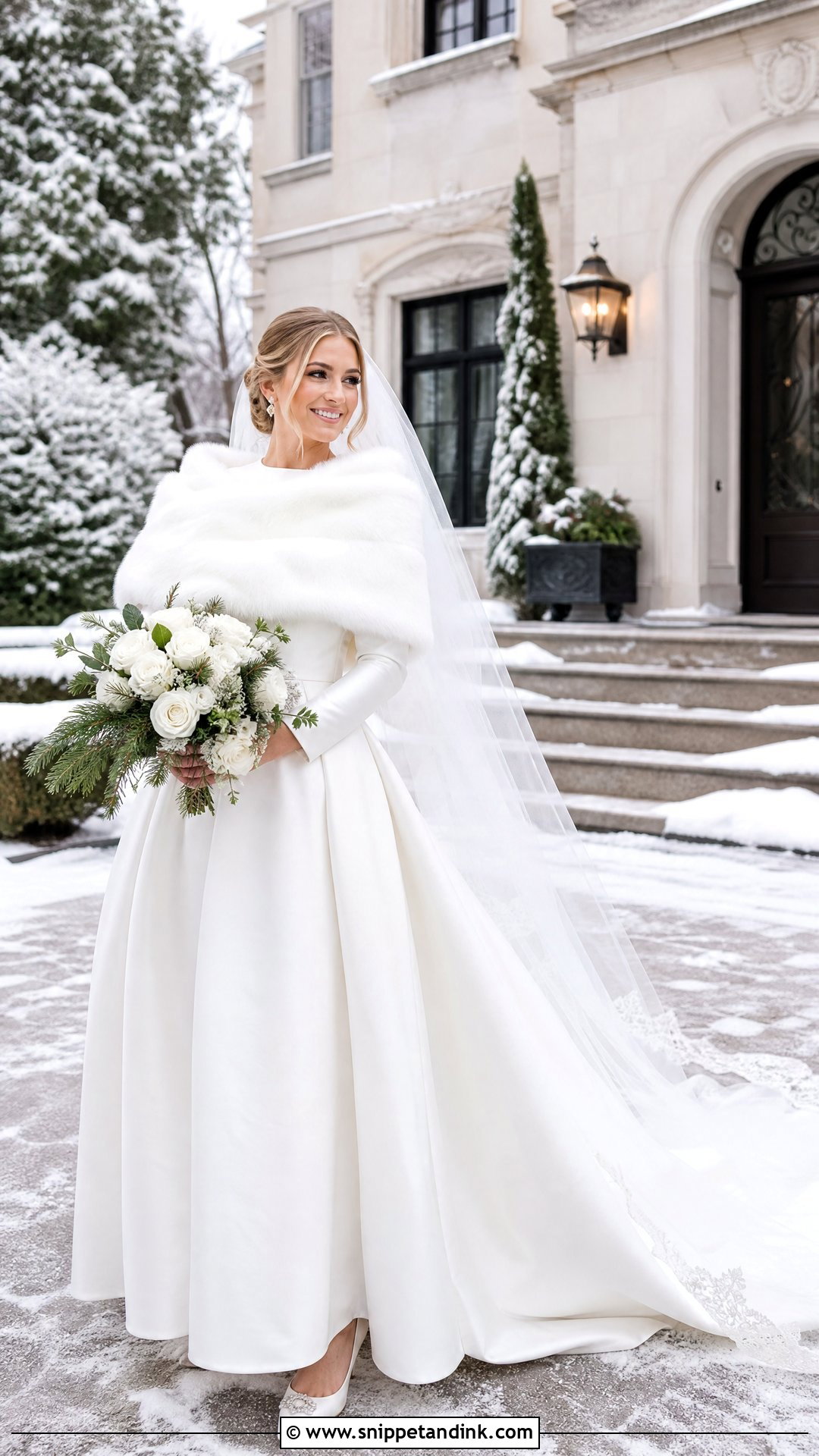 Winter Long Sleeve Bridal Dress - Snippet and Ink - 20 Bridal Dress Long Sleeve Ideas