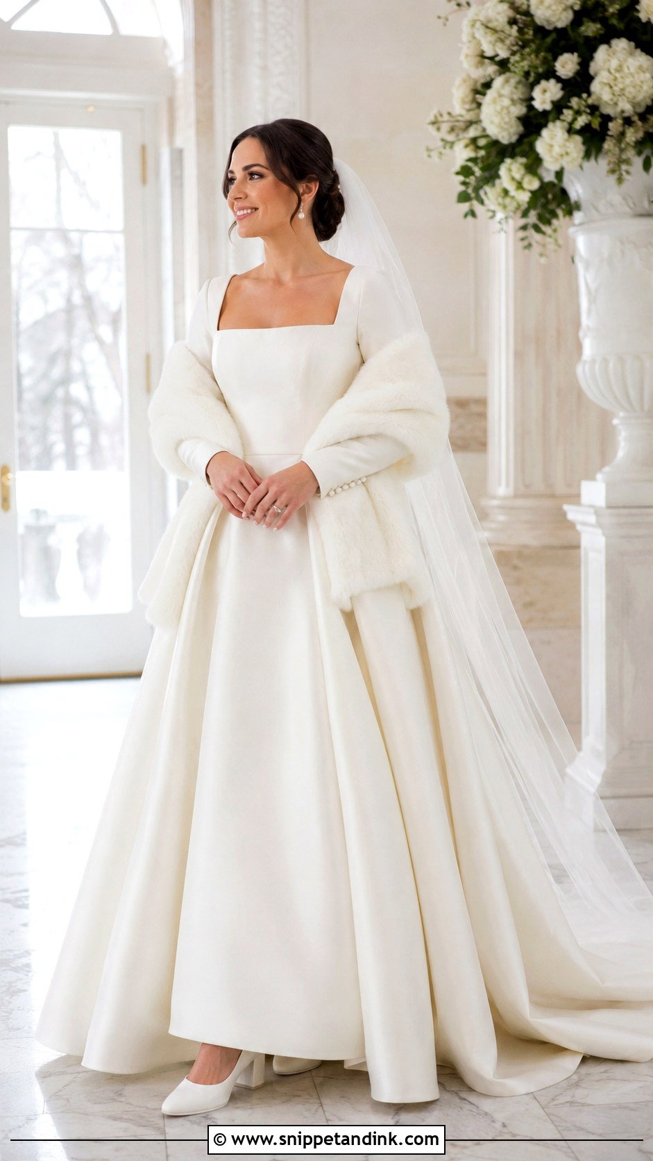 Winter Long Sleeve Princess Wedding Dress - Snippet and Ink - 20 Long Sleeve Princess Wedding Dress Ideas