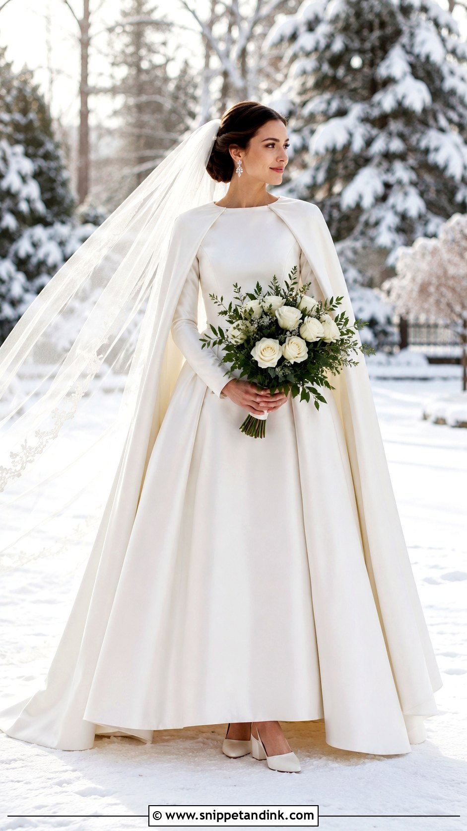 Winter Long Sleeve Wedding Dress - Snippet and Ink - 20 Long Sleeve Wedding Ideas