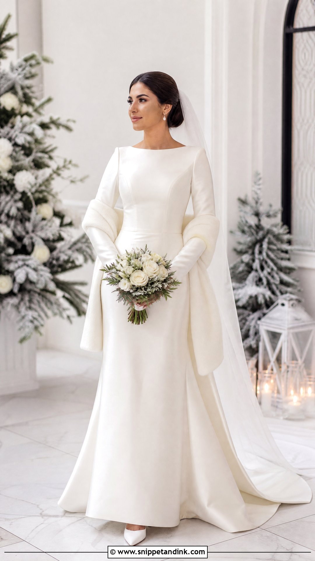 Winter Long Sleeve Wedding Dress - Snippet and Ink - 25 Romantic Long Sleeve Wedding Dress Ideas