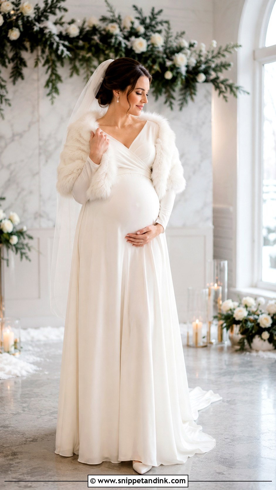 Winter Maternity Wedding Dress - Snippet and Ink - 30 Maternity Wedding Dress Ideas