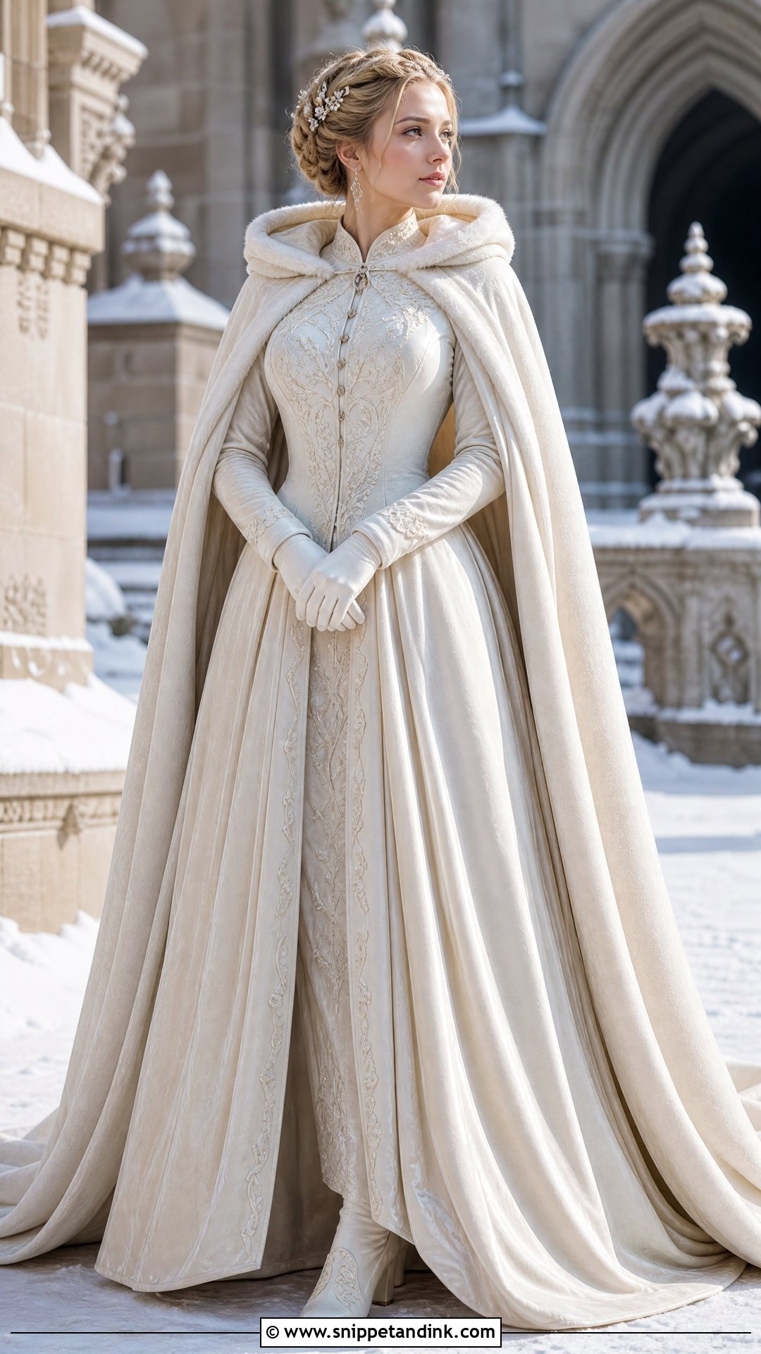 Winter Medieval Fantasy Wedding Dress - Snippet and Ink - 25 Medieval Fantasy Wedding Dress Ideas