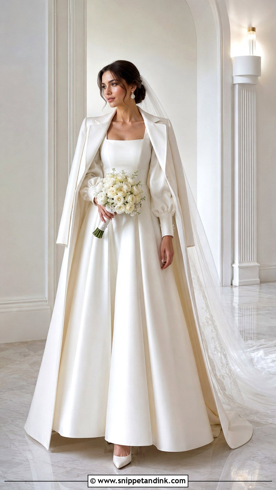 Winter Milkmaid Wedding Dress - Snippet and Ink - 20 Milkmaid Wedding Dress Ideas