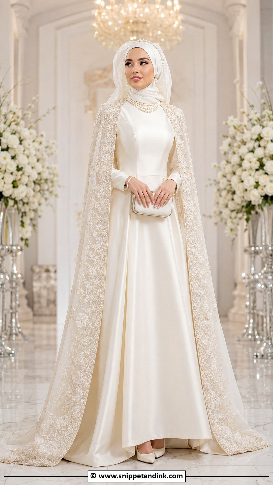 Winter Muslim Wedding Dress - Snippet and Ink - 30 Muslim Wedding Dresses