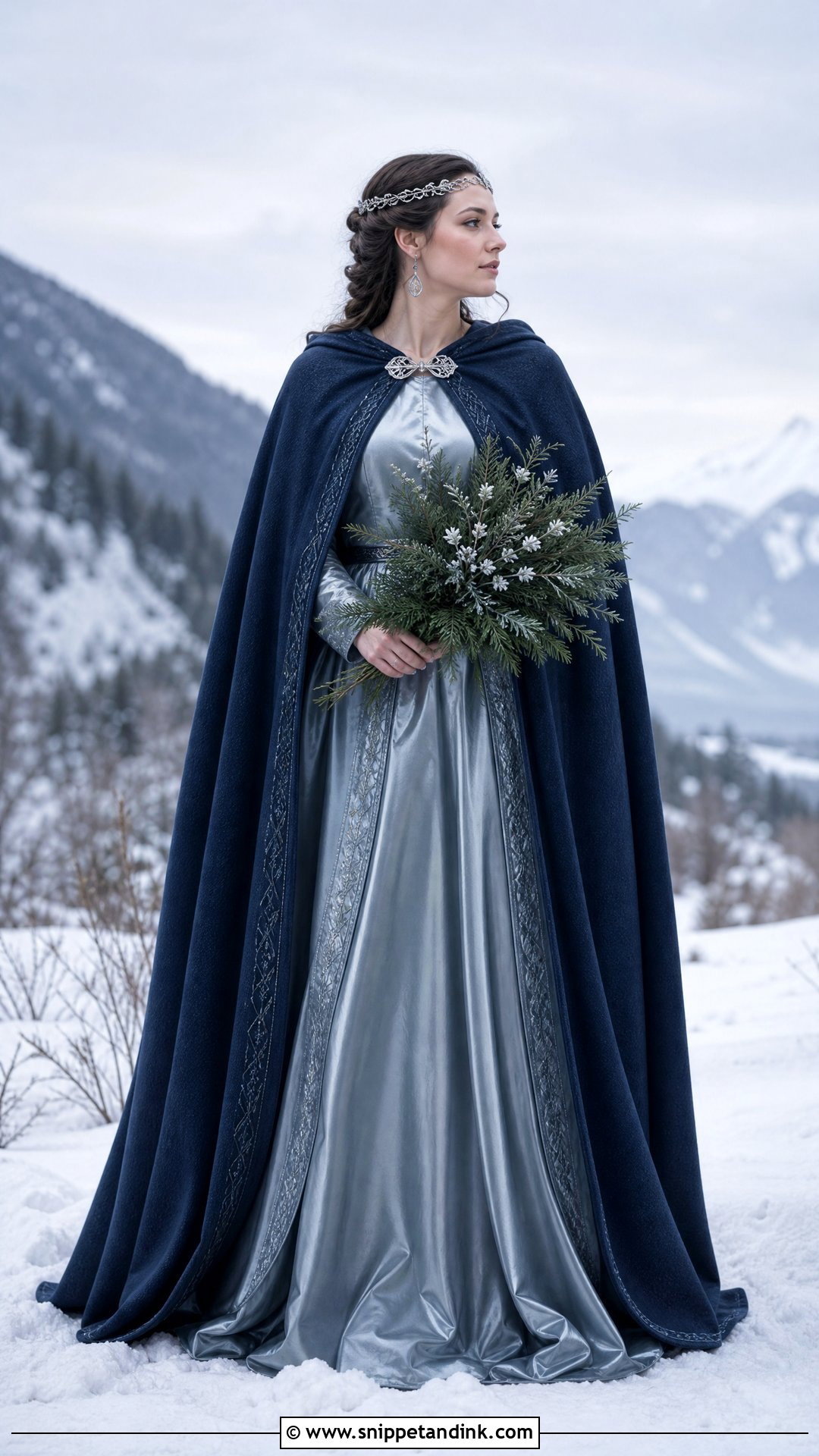 Winter Pagan Wedding Dress With Cloak - Snippet and Ink - 20 Pagan Wedding Dress Ideas