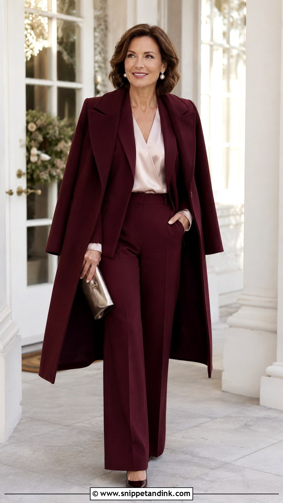 Winter Pantsuit Wedding Outfit - Snippet and Ink - 20 Cute Wedding Outfits