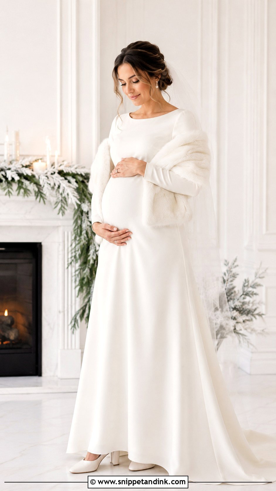 Winter Pregnancy Wedding Dress - Snippet and Ink - 30 Pregnancy Wedding Dress Ideas