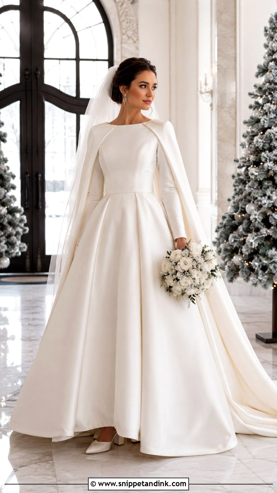 Winter Princess Wedding Dress With Long Sleeves - Snippet and Ink - 20 Princess Wedding Dresses with Sleeves