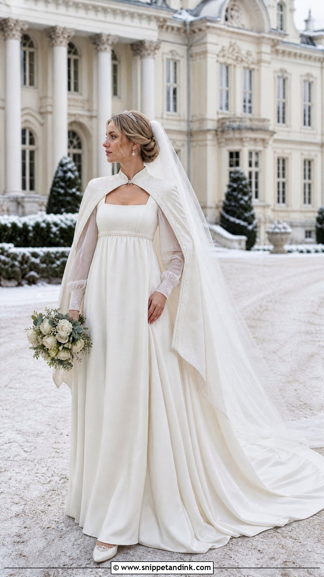 Winter Regency Wedding Dress - Snippet and Ink - 20 Regency Inspired Wedding Dress Ideas