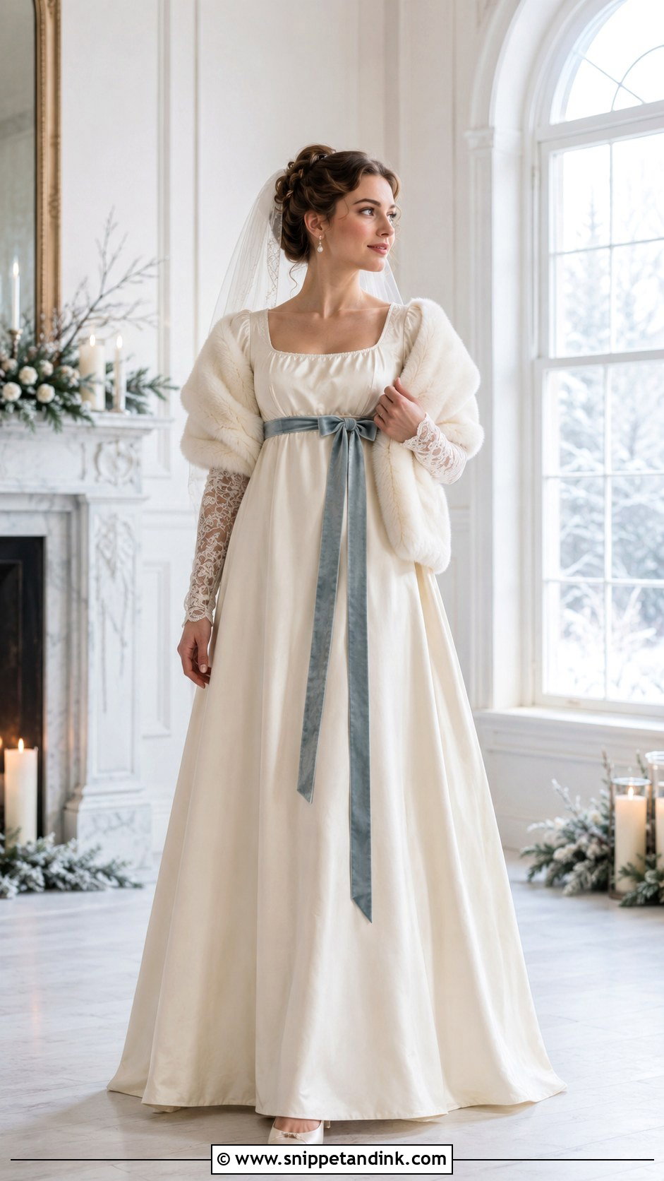 Winter Regency Wedding Dress - Snippet and Ink - 25 Regency Wedding Dress Ideas