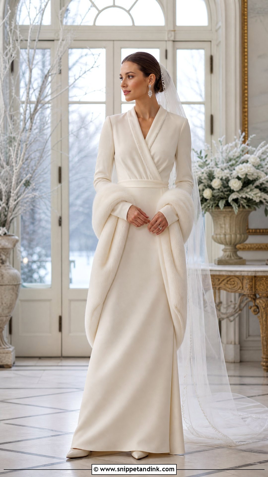 Winter Robe Wedding Dress - Snippet and Ink - 20 Robe Wedding Dress Ideas
