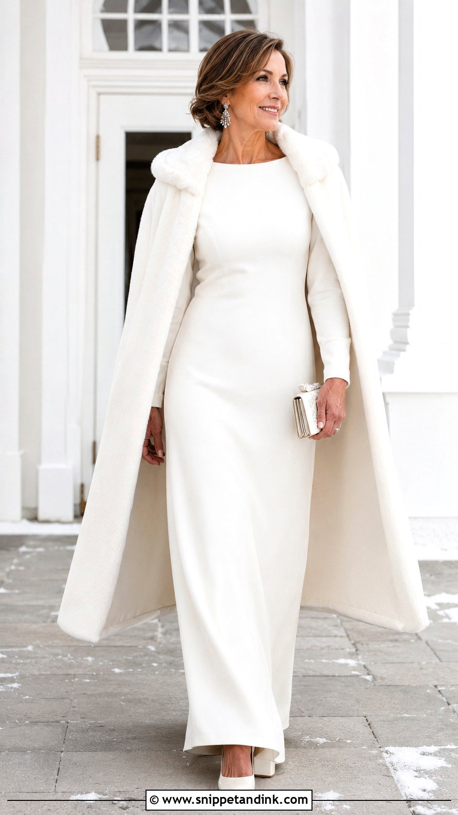 Winter Second Wedding Dress With Cape - Snippet and Ink - 20 2nd Wedding Dresses