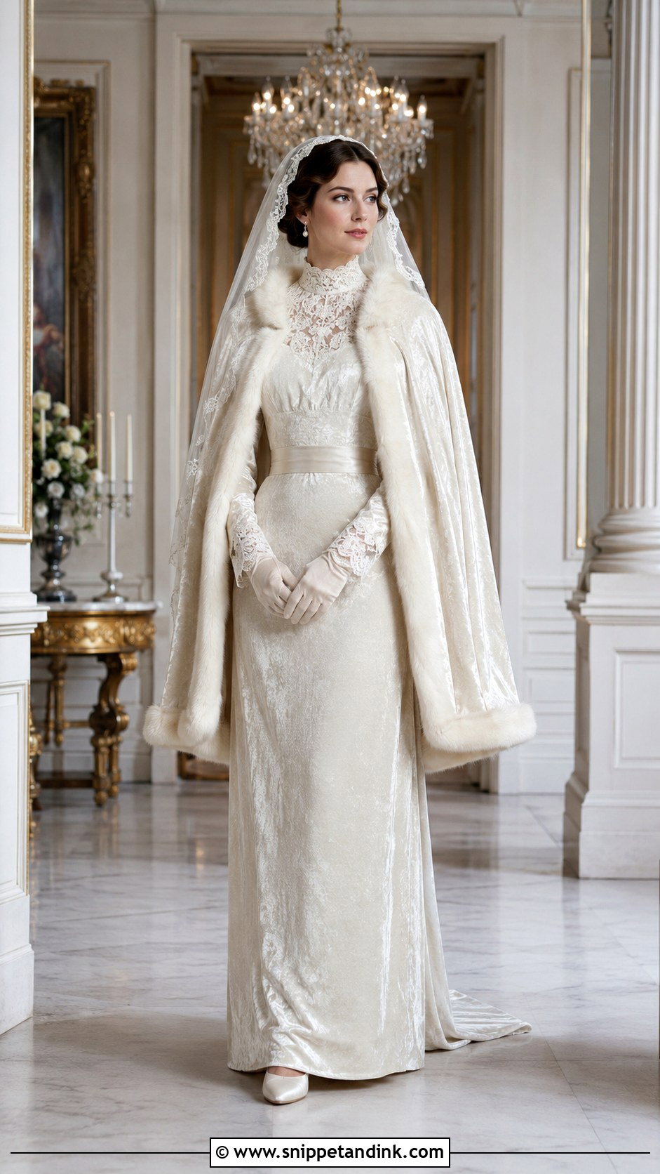 Winter Velvet 1910s Wedding Dress - Snippet and Ink - 20 1910s Wedding Dress Ideas