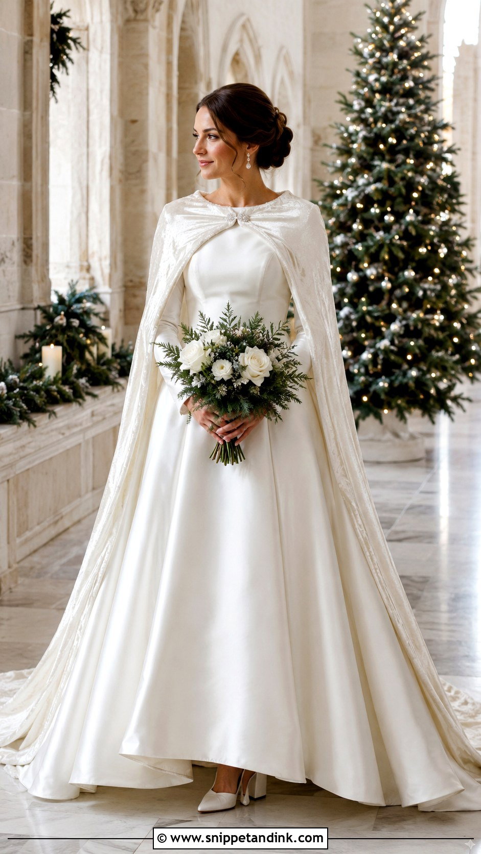 Winter Velvet Castle Wedding Dress - Snippet and Ink - 20 Castle Wedding Dress Ideas